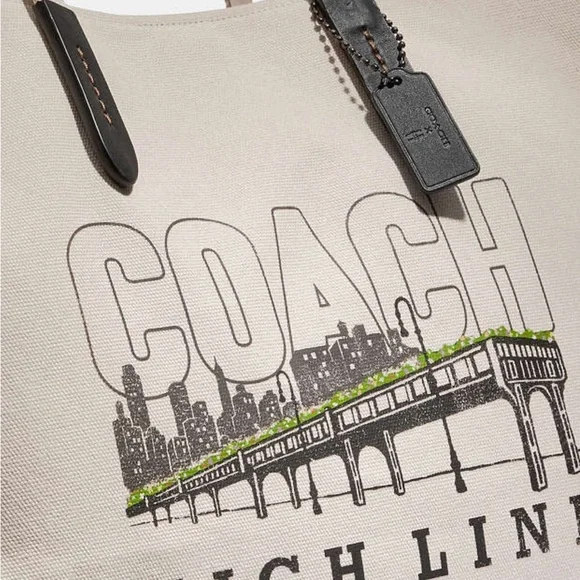 Coach Tote 42 High Line NY Print, Limited Edition, Unisex Canvas Tote - Picture 3 of 16